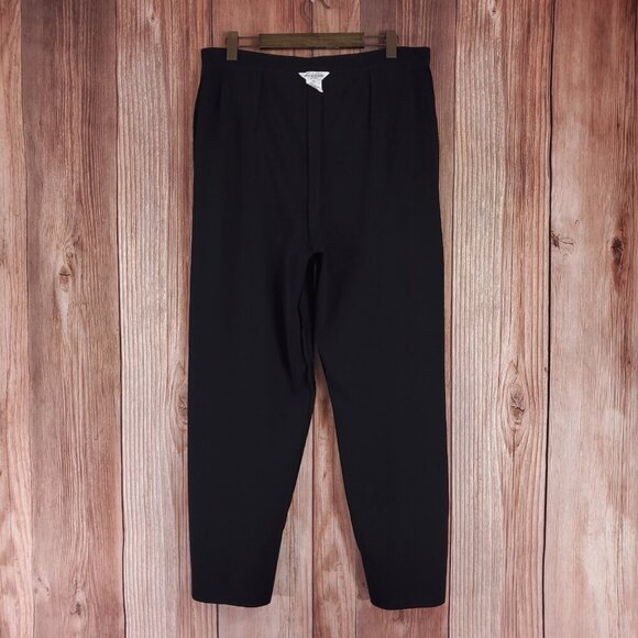 Exclusively Misook Womens Size 2X Black Straight Leg Stretch Knit Elastic Waist - Picture 4 of 10